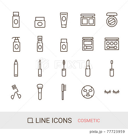 商品アイコン　コスメ　ラインアイコン 77723959