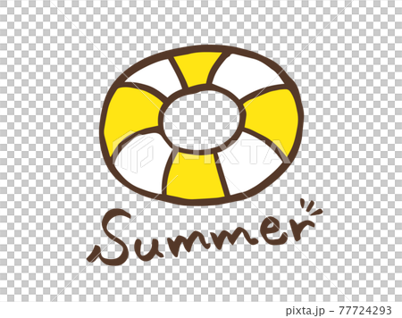Cute sea bathing float summer Summer / handwritten character illustration material Cute sea bathing float summer Summer / handwritten character illustration material 77724293