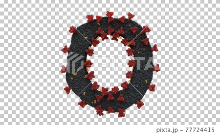 Corona Virus Typeface text O Corona Virus Typeface text O 77724415