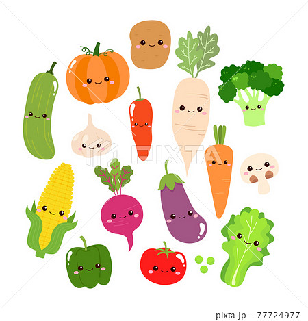 cute cartoon vegetables