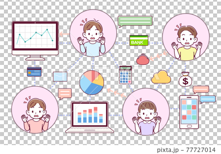 金融テクノロジーのイラスト 77727014