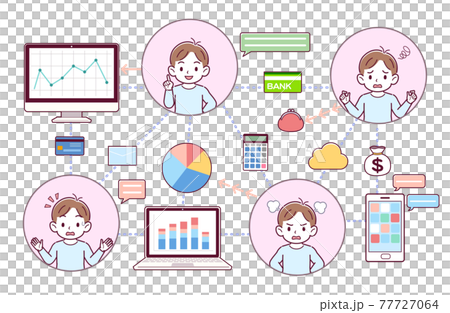 Illustration of financial technology Illustration of financial technology 77727064