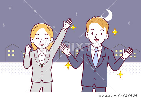 金髪の外国人ビジネスマン2人 77727484