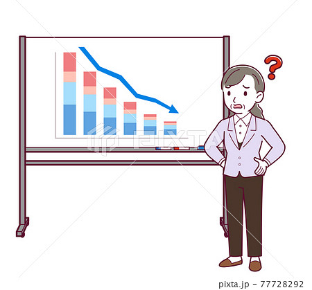 ホワイトボードで成績を伝える人 77728292