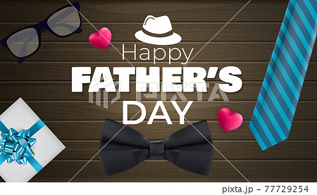 Happy Father's Day Background. Poster, flyer, greeting card, header for website. Vector Illustration 77729254