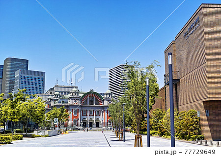 大阪中之島公園中央公會堂前步行空間竣工-照片素材（圖片） [77729649