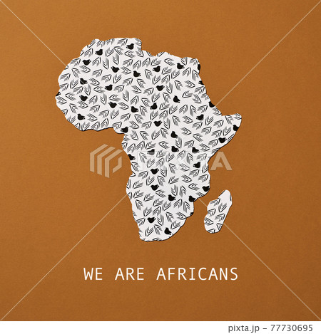silhouette of africa and text we are africans silhouette of africa and text we are africans 77730695