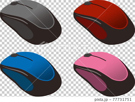 パソコン マウス セットのイラスト素材