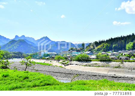 鏑川/下仁田高校周辺を望む(群馬県下仁田町)【2020.5】 鏑川/下仁田高校周辺を望む(群馬県下仁田町)【2020.5】 77731893