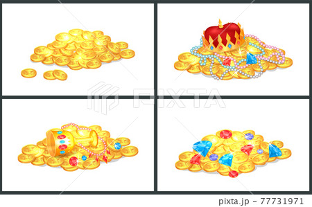 Ancient Precious Shiny Treasures in Big Heaps Set Ancient Precious Shiny Treasures in Big Heaps Set 77731971