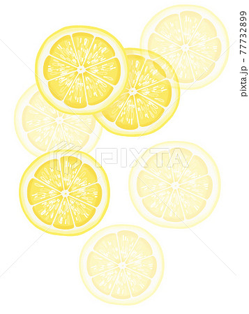 レモンの輪切りの背景素材のイラスト素材 レモンの輪切りの背景素材のイラスト素材