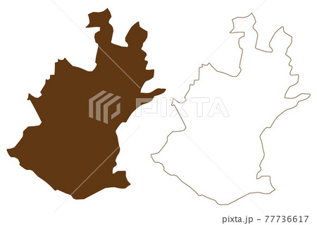 Schweinfurt city (Federal Republic of Germany, Urban district Lower Franconia, Free State of Bavaria) map vector illustration, scribble sketch Schweinfurt map 77736617