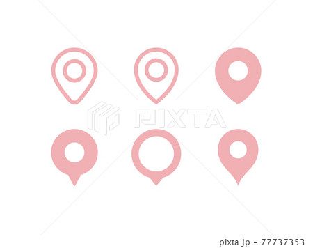 いろいろな地図のマップピンアイコン 77737353