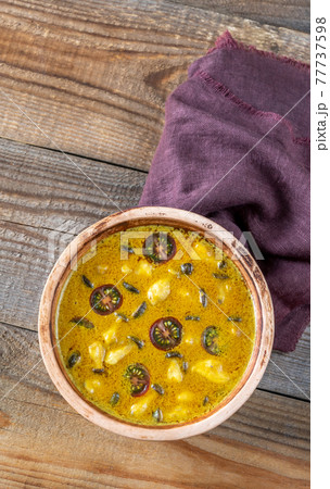 Bowl of yellow curry Bowl of yellow curry 77737598