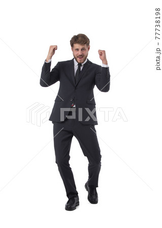 Successful gesturing business man 77738198