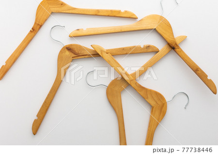Empty clothes hangers isolated Empty clothes hangers isolated 77738446