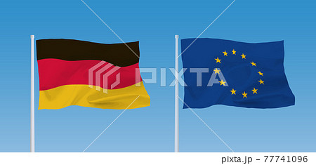 EUとドイツの旗 EUとドイツの旗 77741096
