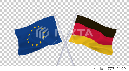 Euとドイツの旗のイラスト素材
