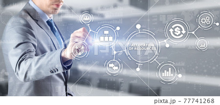 Allocation of Resources. Marketing Planning Strategy Concept. Business Technology Allocation of Resources. Marketing Planning Strategy Concept. Business Technology 77741268