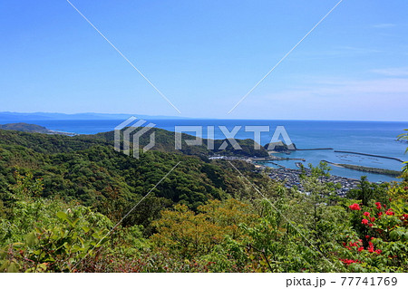 登山道からの眺望 波介山大峠展望所から茶臼山 春(高知県 土佐市) 登山道からの眺望 波介山大峠展望所から茶臼山 春(高知県 土佐市) 77741769