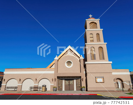 Sunny exterior view of the St Peter the Apostle Sunny exterior view of the St Peter the Apostle 77742531