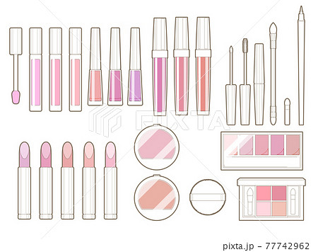 コスメ用品のイラストセットのイラスト素材