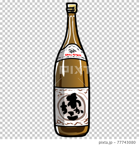 Realistic sake illustration 77743080