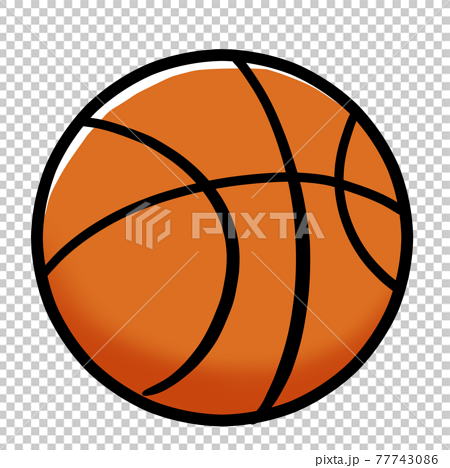 リアルなバスケットボールのイラストのイラスト素材