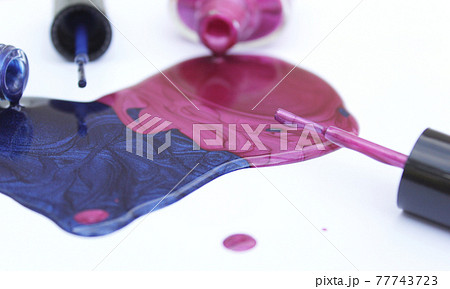 Spilled Nail Polish on White Spilled Nail Polish on White 77743723