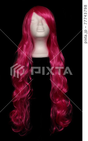 Long Pink Wig on Mannequin Long Pink Wig on Mannequin 77743798