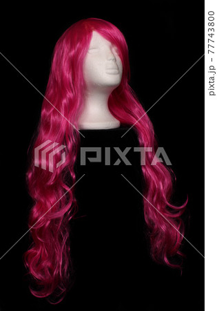 Long Pink Wig on Mannequin Long Pink Wig on Mannequin 77743800