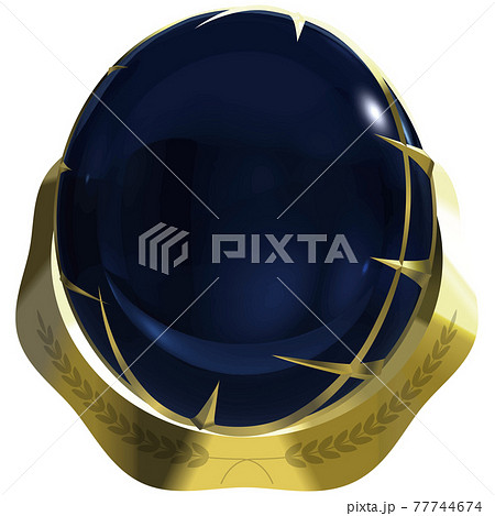 フレーム 青い地球のエンブレム サンプル文字なし ベクターイラスト フレーム 青い地球のエンブレム サンプル文字なし ベクターイラスト 77744674