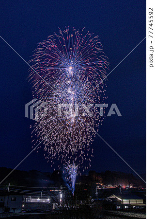 高崎花火コンクール21 若手花火師の祭典 コロナ禍開催の写真素材