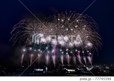 高崎花火コンクール21 若手花火師の祭典 コロナ禍開催の写真素材