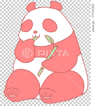 熊貓坐吃莎莎（紅色） 77745997