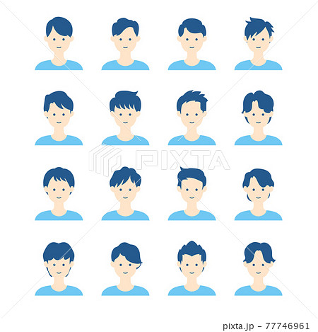 男性のイラストアイコンセット 77746961