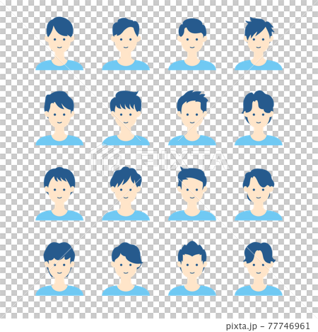 男性のイラストアイコンセット 77746961