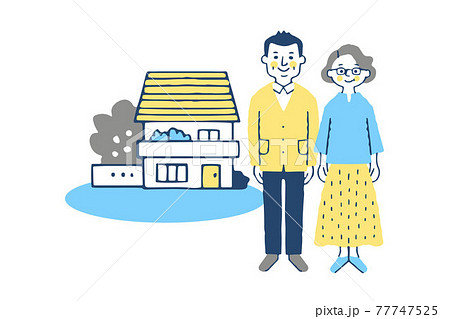 シニア夫婦と家 77747525