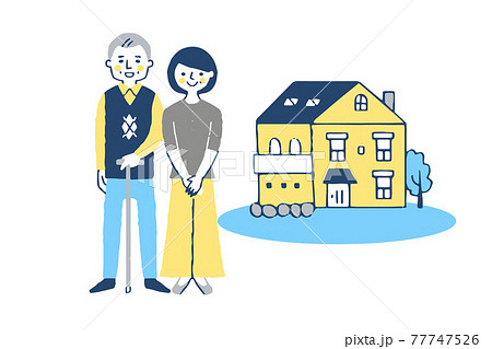 シニア夫婦と家 77747526