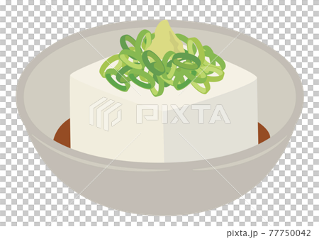 冷奴 豆腐のイラスト素材