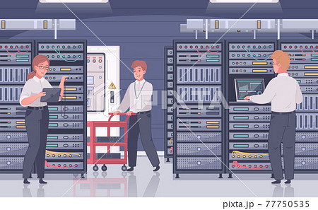 Data Center Workers Composition 77750535