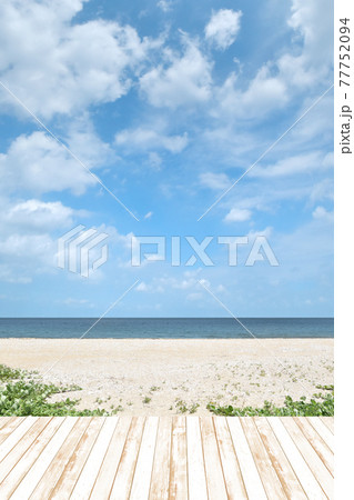 心地いい風が吹く、無人のビーチリゾート 77752094