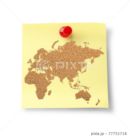 コーンで描かれた世界地図 77752718