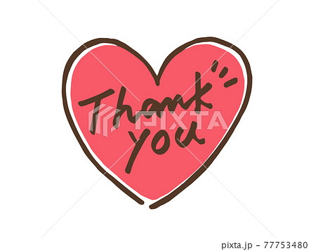 かわいいハートのthankyou Heart 愛 バレンタイン 手書き文字イラストのイラスト素材 かわいいハートのthankyou Heart 愛 バレンタイン 手書き文字イラストのイラスト素材