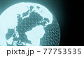 地球のイラスト　地球儀　 77753535