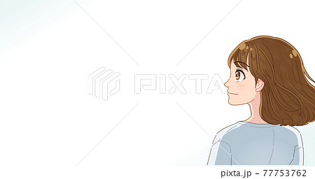 遠くを見ながら何かを決心する女性 遠くを見ながら何かを決心する女性 77753762