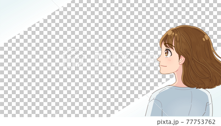 A woman who decides something while looking far away 77753762