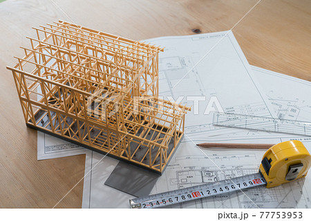 建築模型　構造　建築確認申請　設計図 77753953