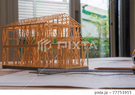 建築模型　構造　建築確認申請　設計図 77753955