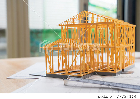 建築模型　構造　建築確認申請　設計図 77754154